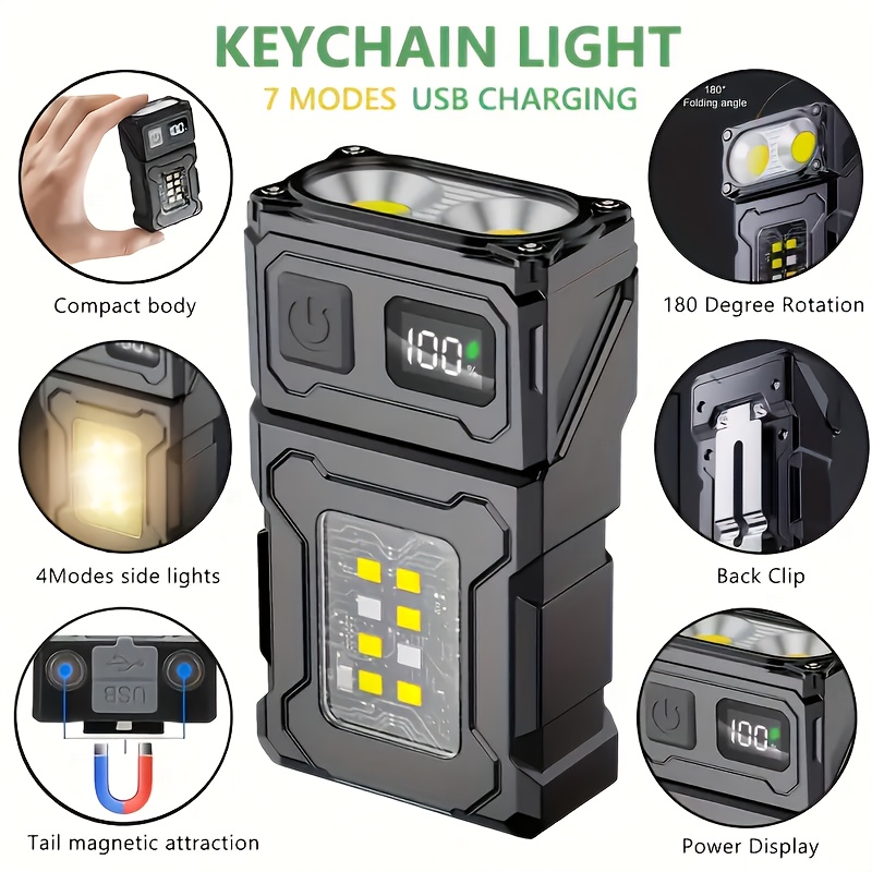 Outdoor Lighting Electric - Mini torcia tascabile a LED ricaricabile