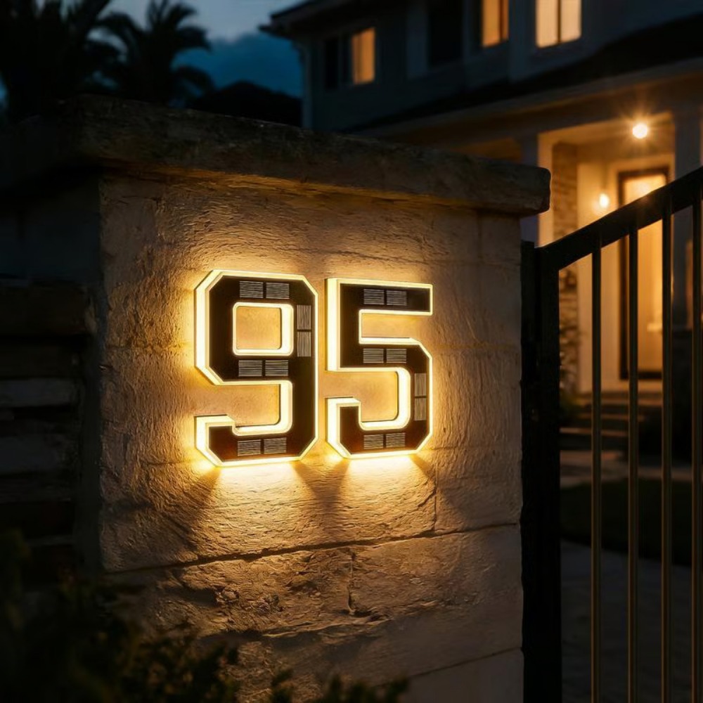 Solar Wall Sconce - Nuova Targa Solare LED per Indirizzo,