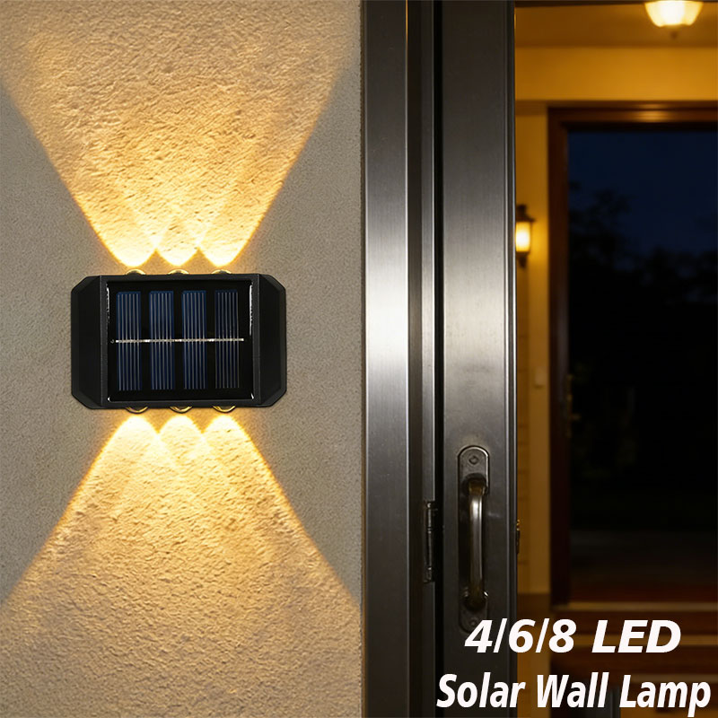 Solar Wall Sconce - Lampada Solare da Esterno a 4/6/8