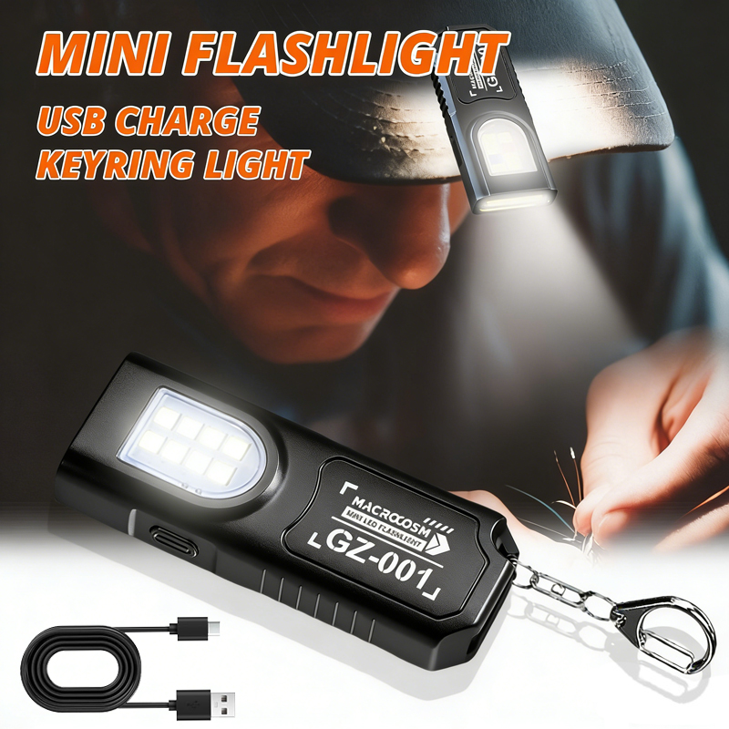 Led Flood Light - Torcia portachiavi a LED ricaricabile tramite