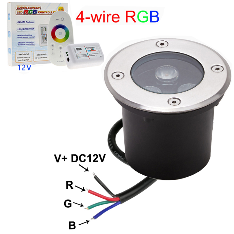 Outdoor Lighting Underground Wiring - Controllo esterno 4 fili RGB LED