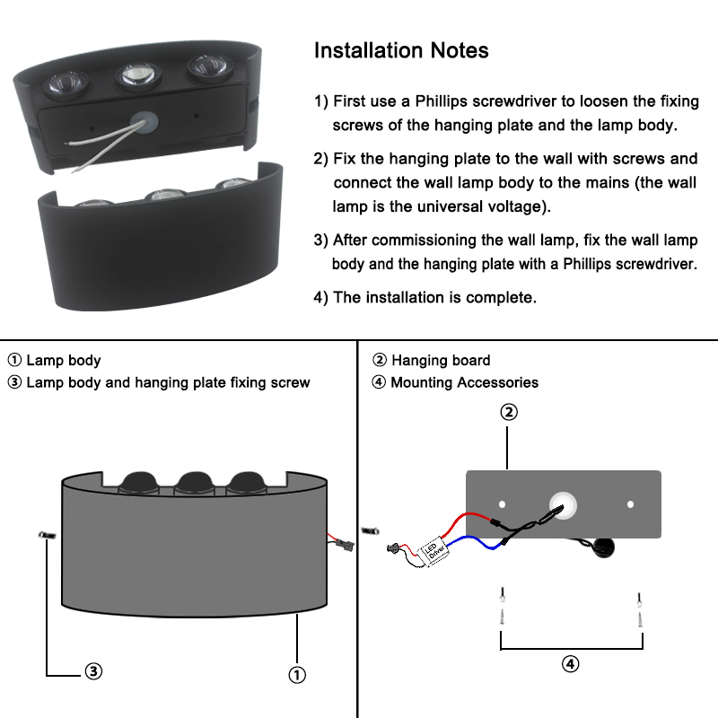Lampada da Parete LED 2W 4W 6W - Outdoor Lighting Wall Mount recensione e prezzo