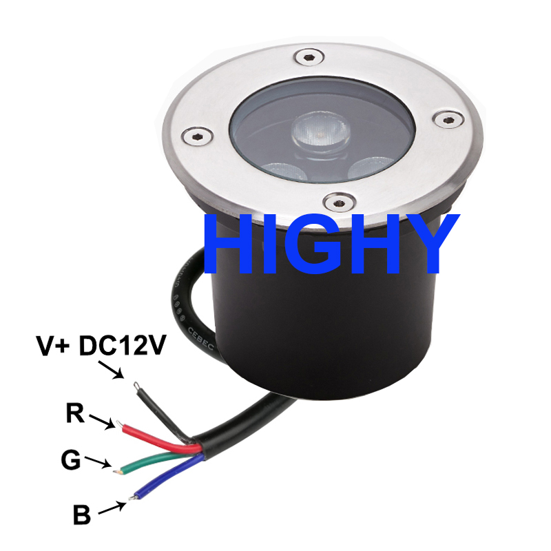 Luce sotterranea a LED RGB a 4 - Outdoor Lighting Underground Wiring recensione e prezzo