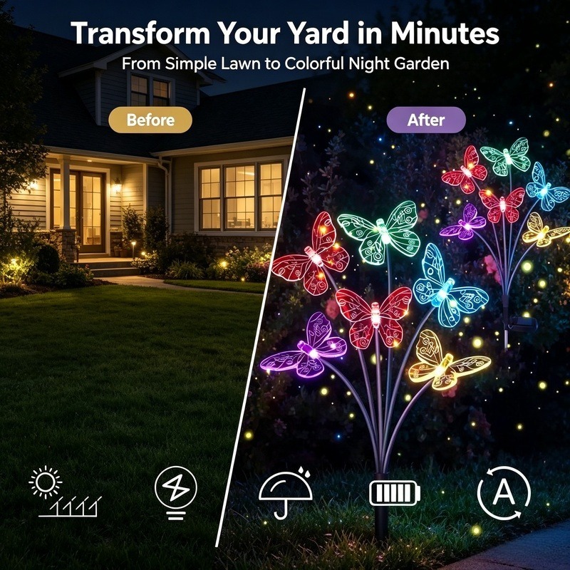Luci a Farfalla Alimentate a E - Outdoor Lighting Battery recensione e prezzo