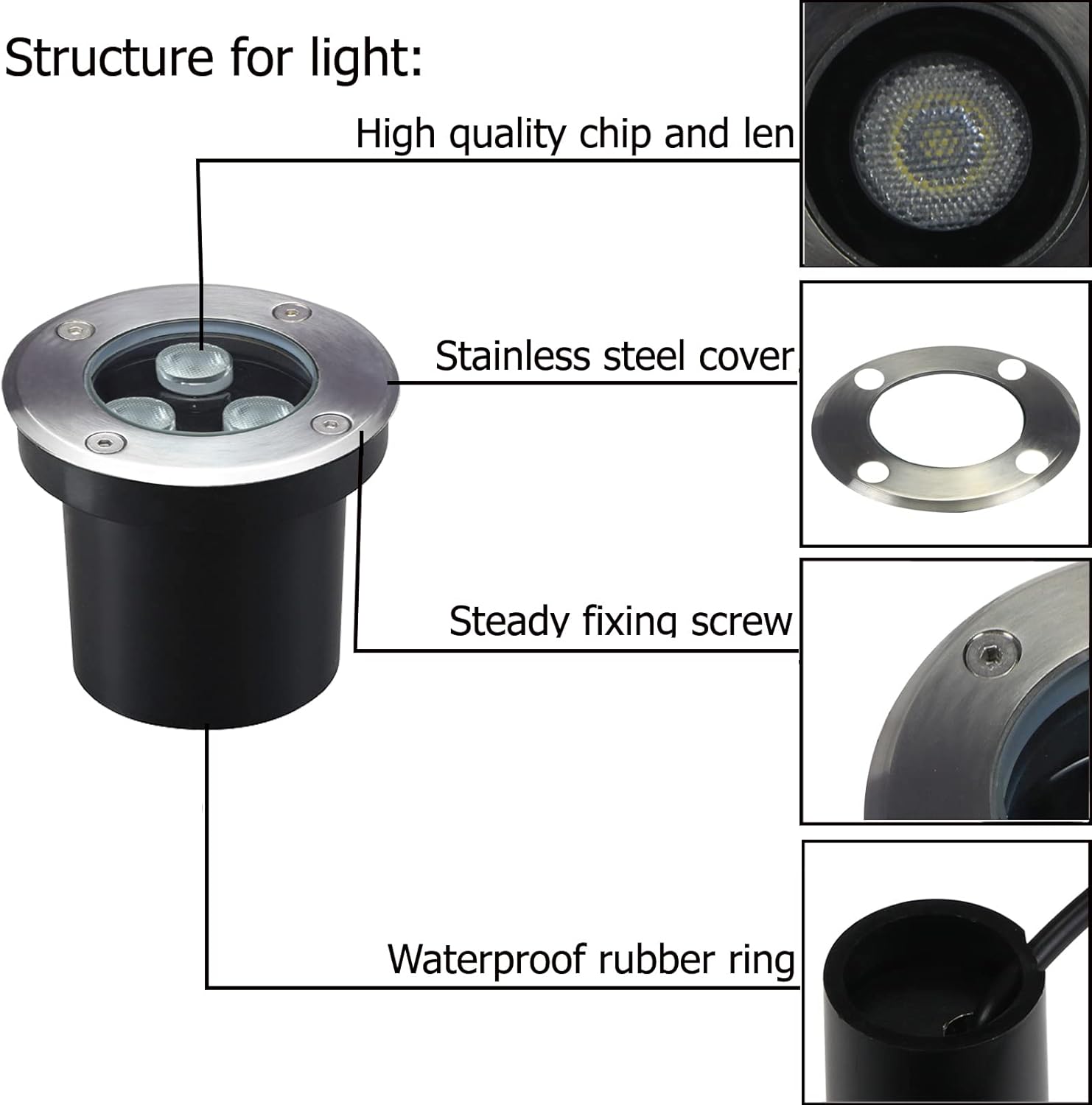 Set di 4 Luci da Esterno a Inc - Outdoor Lighting Underground Wiring recensione e prezzo